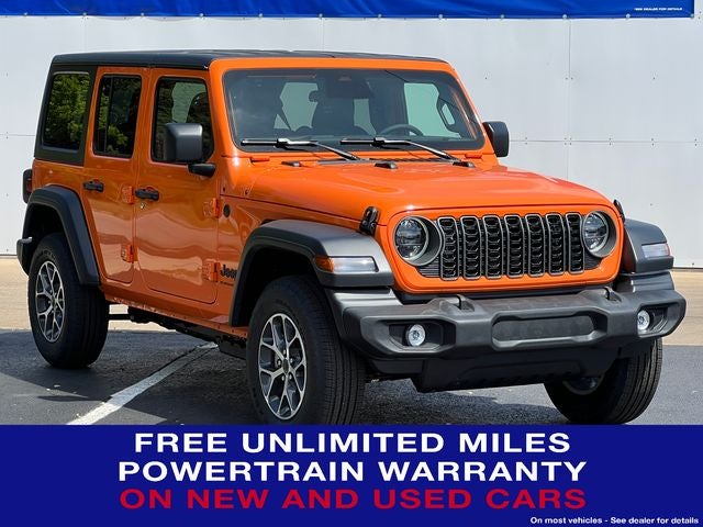 2026 Jeep Wrangler WRANGLER 4-DOOR SPORT S in Joose Exterior Paint — front three-quarter view