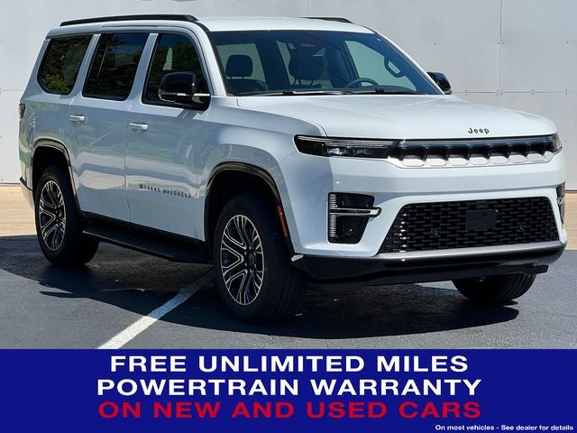 2026 Jeep Grand Wagoneer GRAND WAGONEER 4X4 in Bright White Clear-Coat Exterior Paint — front three-quarter view
