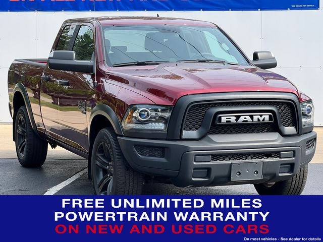 2021 RAM 1500 Classic Warlock Quad Cab 4x4 6'4' Box in Delmonico Red Pearlcoat — front three-quarter view