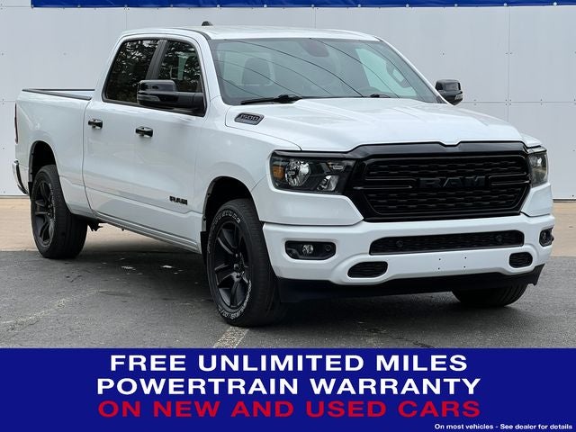 2023 RAM 1500 Big Horn Crew Cab 4x4 6'4' Box in Bright White Clearcoat — front three-quarter view