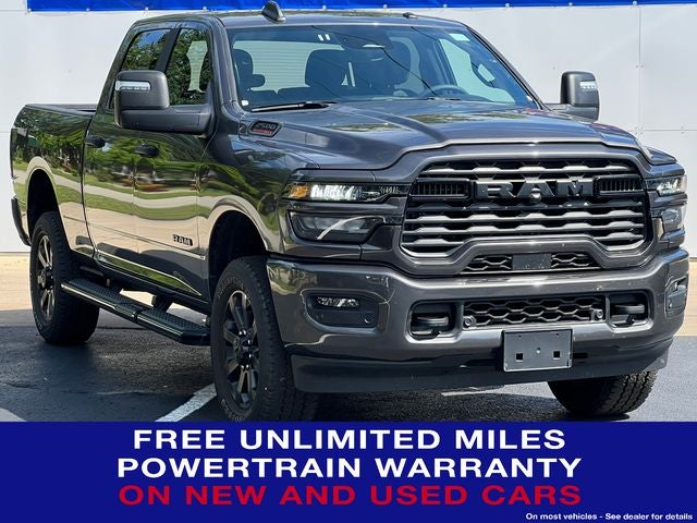 2025 RAM 2500 Big Horn Crew Cab 4x4 6'4' Box in Granite Crystal Metallic Clearcoat — front three-quarter view