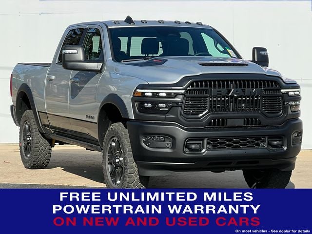 2026 RAM Ram 2500 RAM 2500 REBEL CREW CAB 4X4 6'4' BOX in Silver-Zynith Exterior Paint — front three-quarter view