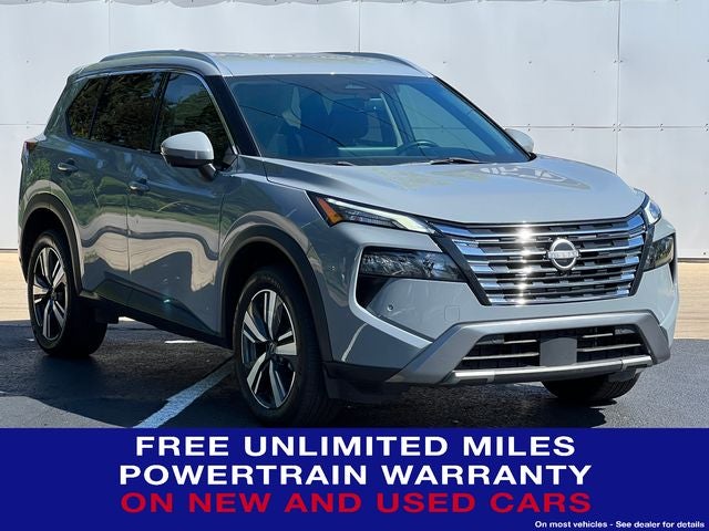 2024 Nissan Rogue SL Intelligent AWD in Boulder Gray Pearl — front three-quarter view